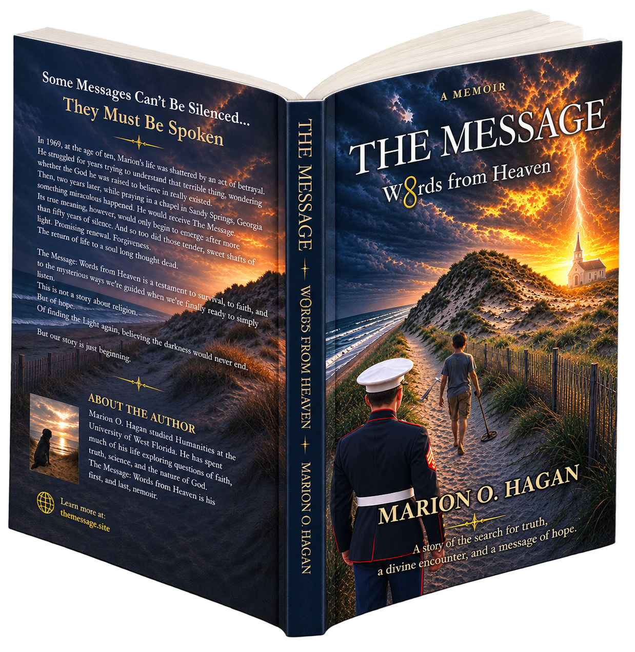 3D book cover for THe Message: Words from Heaven by Marion O. Hagan